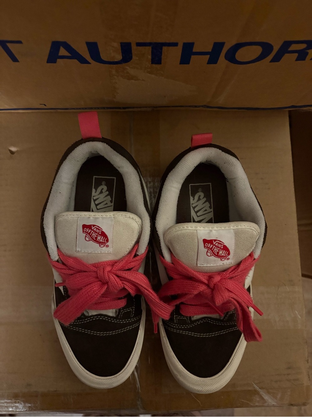 Vans Classic Low-Top Sneakers in Brown & Pink